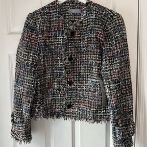 Bagatelle Black and Pink Tweed Blazer